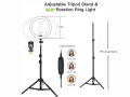 Ring light - Tripod Stand - 26CM Selfie LED Ring Light 7 Feet Tripod Stand & Mobile Phone Holder 26 CM ring light with Best Quality 7ft Aluminum tripod Stand for videos Photography Tiktok Light youtube Light 26cm Ringlight 7feet Tripod Stand. 