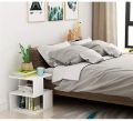 Creative sofa side table bedside table modern end side coffee table with storage shelf living room bedroom furniture in Ready To Assemble Form. 