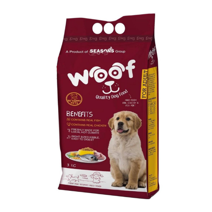 Alfatah Mall - SEASONS WOOF DOG FOOD ADULT CHICKEN AND FISH MEAT 3 KG-AFP-000287059