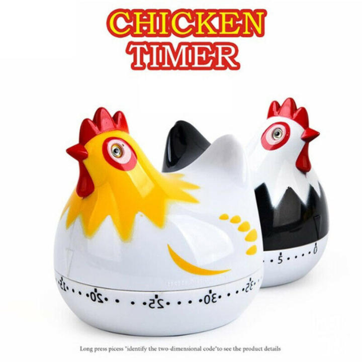 Rotating Chicken Kitchen Timer Traditional Cooking Mechanical Kitchen Timer Alarm Countdown Chicken timer for Kitchen Home Chef