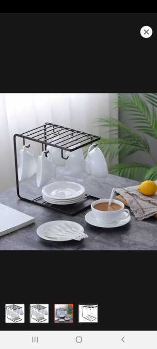 cofee%20tea%20mug%20cup%20holder,Mug%20Rack,Drying%20cup%20holder%20with%206%20Hook%20Kitchen%20Organizer,Glass%20Cup%20Holder,Cup%20Holder,%20Mug%20holder%20-%20Image%202