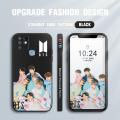 Jizetin for Infinix Hot 10 Back Cover BTS Handsome Boys Team Liquid Silicone Phone Case Soft Full Camera Protect Phone Cases. 