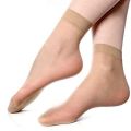 Ladies Ultra-Thin Summer Ankle Socks ( Skin & Black). 