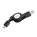 Retractable Mini USB Charger Cable, USB to Mini USB Sync Charging and Data Cord for for MP3 MP4 Player Camera Mini 5Pin Devices. 