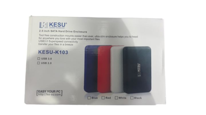 KESU USB 3.0 Portable HDD \ SSD Original Case / Enclosure / Kit / External 2.5" Hard Drive Box / Upto 2 TB / 5 Gbps High Speed / Super Fast Data Transfer / Laptop / PC