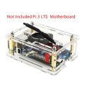 For Orange Pi 3 LTS Case Transparent Acrylic Shell with Cooling Fan. 