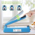 12 Inch Impulse Bag Sealer.300mm Impulse Manual Sealer Heat Sealing Machine With 8 Gear Temperature Control Manual Poly Bag Heat Sealer. 