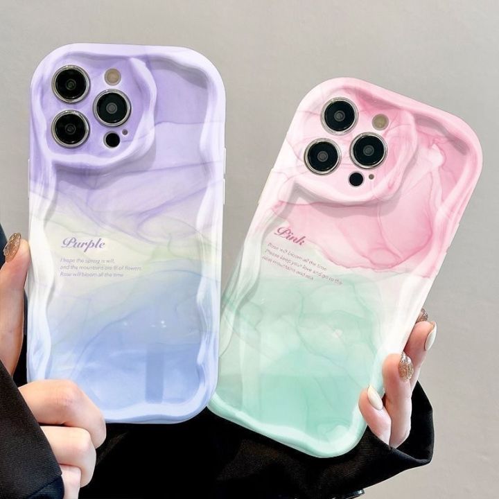 Cute Cream Gradient Casing Samsung Galaxy A05 A05S Case