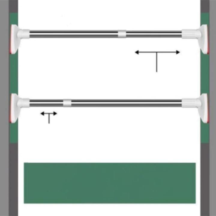 【BestGO】Stainless Steel Telescopic Clothing Rod Good Quality No Screws Required Rubber Tip Wardrobe Rod Hanger Shoe Rack Curtain Rod For Closets Shelves