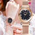 Beautiful Luxury Ladies Wrist Watch with Glittery Dial - Magnetic Band. 