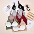 2019 spring and summer new seamless lace beautiful back Japanese threaded chest wrap adjustable shoulder straps no steel ring sleep underwear. 