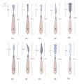 9/10/14 Pcs Set Mixing Scraper Art Tools Kit with Stainless Wooden Handles for Coloring Drawing. 