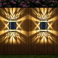 Large Solar LED Wall Lamp Outdoor Waterproof Home Garden Decor Lights for Balcony Backyard Landscape Outdoor Solar Wall Light. 