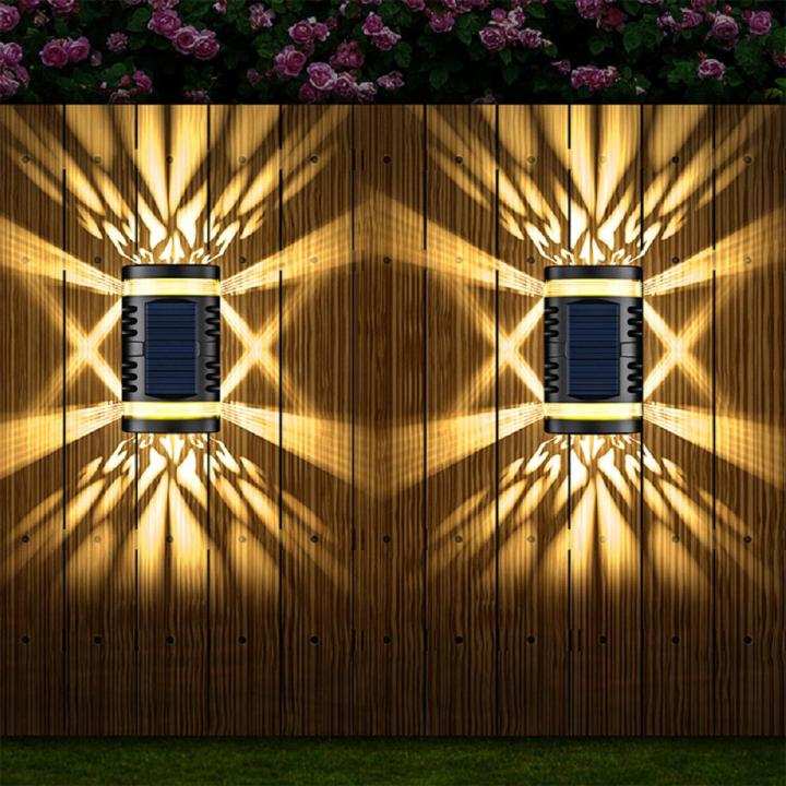 Large Solar LED Wall Lamp Outdoor Waterproof Home Garden Decor Lights for Balcony Backyard Landscape Outdoor Solar Wall Light