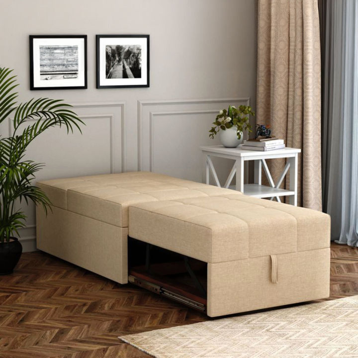 Bellerza Multi Functional Single Seater Fold-able Fabric Sofa Cum ...