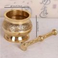 Mortar and Pestle Sets, Pure Copper Spice Grinder Pill Crusher, Ergonomic Design with Anti Slip Base and Comfy Grip, Herb Bowl, Pesto Powder. 