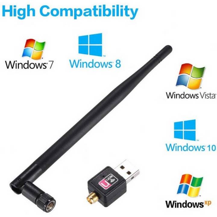 REALTEK Chipset Generic 600Mbps Wireless USB WiFi Dongle USB WiFi Adapter USB WiFi Adapter Network Card 600Mbps  With High Range Flexible Antenna For Desktop Computer And Laptop