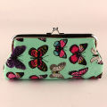To Global Retro Butterfly Green Printing Coin Purses Hasp Wallet Ladies Clutch Change Purse Mini Money Bag for Girls Women. 
