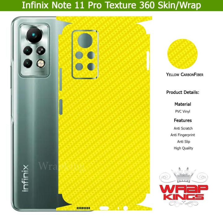 Infinix Note 11 Pro Skin/Wrap 360 Protection Sheet/ Carbon fiber/ Matte/ Transparent/ Lamination Back And Sides Included Camera Skin