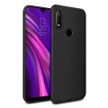 Realme 3 Soft Silicon Matte Black Back Cover Case Airbag Antishock With Camera Protection Bump. 