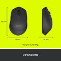 Logitech M280 : The Perfect Wireless Mouse for Office and Home Use + free Logitech mousepad | Logitech wireless mouse black for Pc Mac OS/Windows/Linux. 