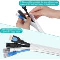 【Ready Stock Cable Management Sleeves Split Cord Protector Wire Loom Tubing Wire Protector for Home Office TV PC. 