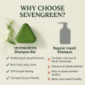 Nature Triangle Shampoo Bar - Nature Seven Green Soap Shampoo Bar - Natural Organic Plant Based Calming & Strengthens Hair For Men And Women - 120g. 