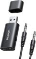 UGREEN 5.1 Transmitter Receiver 2 in 1 Wireless USB Adapter Built-in Microphone 3.5mm Audio Bluetooth Dongle Driver Free for TV, Home Stereo, Car Stereo, Headphones, Speakers, PC. 