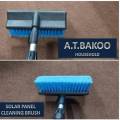Solar panel Cleaning Extendable Pole with soft brush water through and instant ON/OFF switch Valve. 