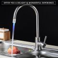 Novelty Design 7 Color RGB Colorful LED Light Water Glow Faucet Tap Head Home Bathroom Decoration Stainless Steel Water Tap. 
