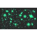 FunBlast Glow in The Dark Fluorescent Space Galaxy Wall Ceiling Stickers for Kids Bedroom Multicolor. 