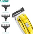 VGR V-955 Professional Rechargeable Hair Trimmer with Stainless steel Blades, USB Charging cable, 3 Guide Combs for Men, 500 mAh Li-ion Battery (Gold. 