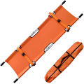 Medical Emergency Folding Stretcher Aluminum Alloy Portable Stretcher with Heavy Duty Handles and Rubber Feet. 