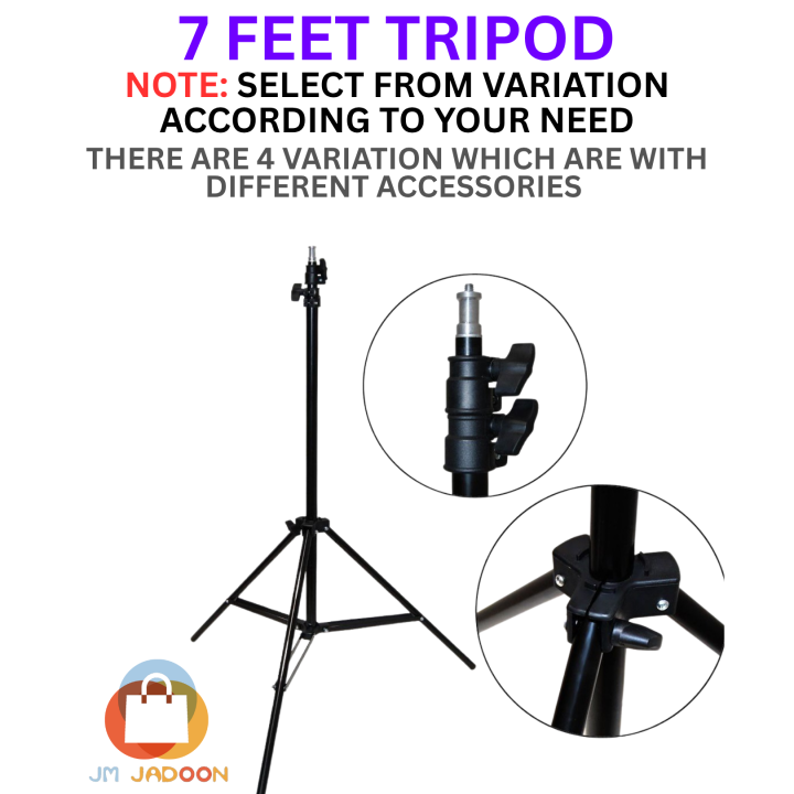 7 Feet Tripod Stand with 360 Rotatable Ball Head Fancy Mobile Holder  Ringlight  Mobile Dslr Camera Ring Light Studio Light Tiktok Youtube Live Facebook Live Photography Videography