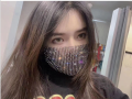 Korean version of women's face mask diamond glitter mask women's sequin glitter rhinestone mask reusable mask. 
