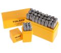 Tolsen 36 Pcs 6mm Steel Letter & Number Punch Sets -27 Pcs Steel Letter Punch ,9 Pcs  Steel Number Punch Set. 