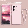 NORVIK for Tecno Pova 5 Phone Case Lens Protection Casing Solid Straight Edge Liquid Silicone Soft TPU Back Cover with Lanyard N26-D2. 