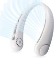 Portable Neck Fan, Rechargeable Personal Neckband Hands Free Bladeless Fan, 360° Surround Vaneless Hanging Neck Fans with 3 Speeds Adjustable for Men Women Home Office Travel, Faster Cooling (White). 