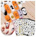 Halloween Nail Art Stickers Decals - Self-Adhesive DIY Nail Sticker 3D Design Nail Decorations for Halloween Party Pumpkin/Bat/Ghost/Witch/Skull. 