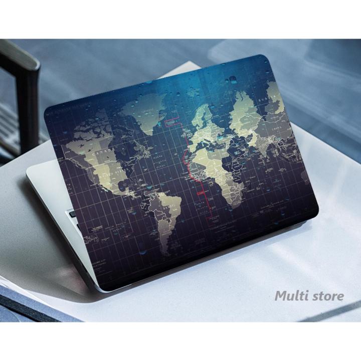 World MApp  Laptop back cover / skin / sticker for girls / boys - Vinyl Sticker Decal - For All Laptops - Sizes 13 13.3 14.6 15 15.4 15.6 inches Laptop