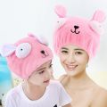 NYT Microfiber Hair Dry Cap Big Eyes Shower Cap Quick-Drying Hair Hat Bath Wrapped Towel For Women Kids Bathroom Accessories. 