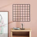Metal Mesh Grid Panel Photo Wall Decor Art Display for Home with Easy Installation. 