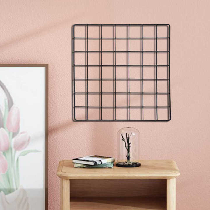 Metal%20Mesh%20Grid%20Panel%20Photo%20Wall%20Decor%20Art%20Display%20for%20Home%20with%20Easy%20Installation%20-%20Image%202