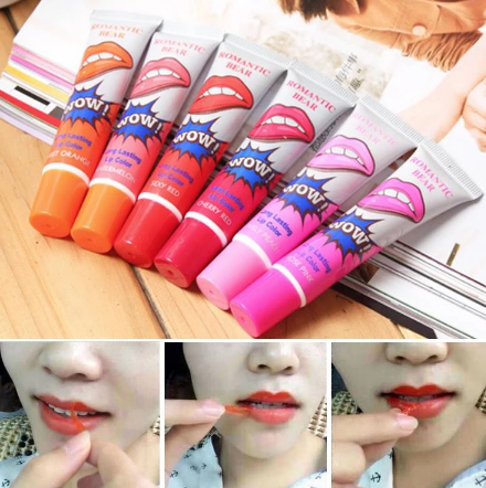 Pack of 6 Miss Wow Lip tint ,Waterproof lipstick - Wow Peel Off Lip gloss - Long lasting Lipgloss