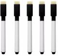 Whiteboard Marker with Eraser Black 5 Pieces. 