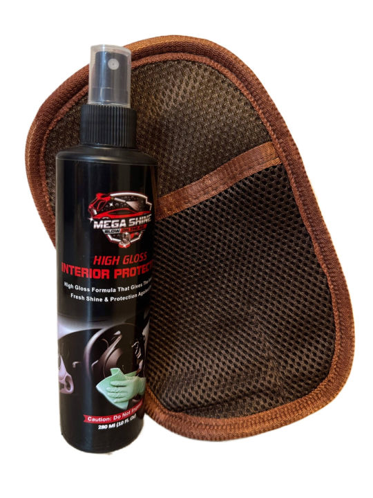 Mega Shine Matte Finish Interior Protectant With Free Microfiber Glove