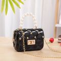 2021 Pearl Handle Mini Bag, Jelly Bag Female Purse Crossbody Girl Bag. 