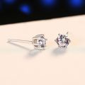 [ New ] Direct Sales Moissanite Stud Earrings Artificial Diamond Men's Single Trendy Men's Earrings Men's and Women's Same Classic Six-Claw. 