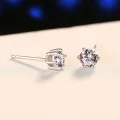[ New ] Direct Sales Moissanite Stud Earrings Artificial Diamond Men's Single Trendy Men's Earrings Men's and Women's Same Classic Six-Claw. 