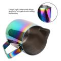 Colored Coffee Pitcher Stainless Steel Pasamer Milk Froth Pot Espresso Latte Art Pitcher Cup. 